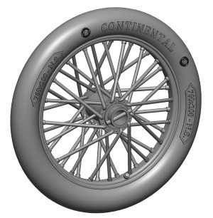 German 760x100 Spoked Wheels (1 pair) 3D-Printed