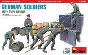 German Soldiers With Fuel Drums - Special Edition