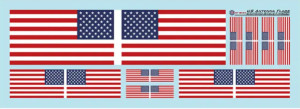 US Modern Antenna Flags - Decal Set