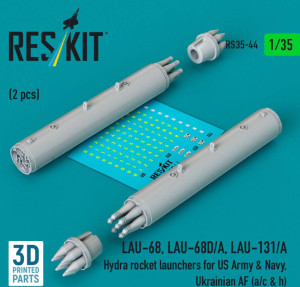 LAU-68 / LAU-68D/A and LAU-131/A Hydra Rocket Launchers for US Army & Navy, Ukrainian AF (a/c & h) (2 pcs / 3D Printed)