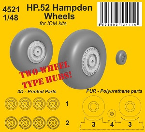 Handley Page HP.52 Hampden - Wheels Set (for ICM Kits)