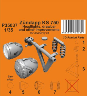 Zündapp KS 750 Headlights, Drawbar And Other Improvements (For Academy)