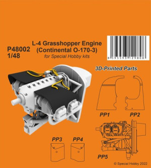 L-4 Grasshopper Engine (Continental O-170-3) (for Special Hobby kits)