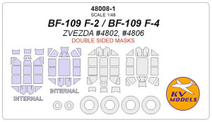 Bf-109 F-2 / F-4 (ZVEZDA) - (double sided) + wheels masks