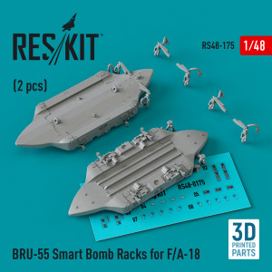 BRU-55 Smart Bomb Racks For F/A-18 (2pcs) (3D Printed)