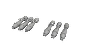 Curtiss P-40 - 40lb Frag Bombs (for Eduard Kits / 3D-Printed)