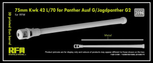 Gun barrel 75mm Kwk 42 L/70 f. Panther G (3D-printed / for RFM Kits)