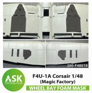 Vought F4U-1A Corsair - Wheel Bay Foam Mask (for Magic Factory Kits)