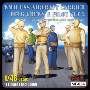 US Navy Aircraft Carrier Crews & Pilots (Normal Pose / 11 Figures)