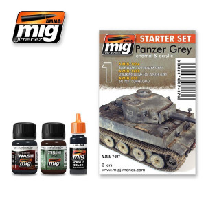 A.MIG 7407 Panzer Grey - Enamel & Acrylic Set