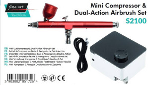 Mini Compressor And Dual-Action Airbrush Set