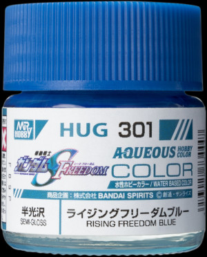 HUG301 Mr. Aqueous Gundam Color - Rising Freedom Blue Semi-Gloss