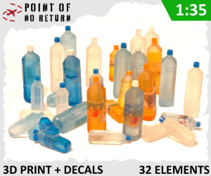Plastic Bottles - Type 1 - Blue and Clear