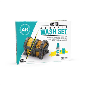 Master Acrylic Wash Set Full (18 Colors)