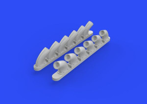 P-40B exhaust stacks AIRFIX