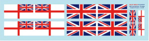 British Modern Antenna Flags - Decal Set
