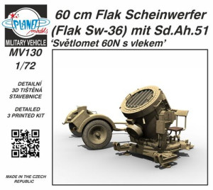 60 cm Flak Scheinwerfer (Flak Sw-36) Mit Sd.Ah.51