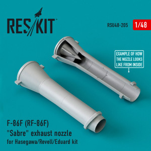 F-86F (RF-86F) "Sabre" Exhaust Nozzles For Hasegawa/Revell/Eduard Kit
