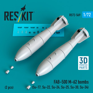 FAB-500 M-62 Bombs (2 pcs / 3D Printed)