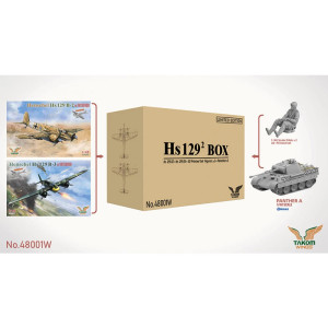 Hs 129² Box - Hs 129 B2 + Hs 129 B3 + 3D Printed Set Figures x2 + Panther A