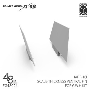Lockhedd Martin F-16I Sufa - IAF Scale-Thickness Ventral Fin (for GWH Kits)