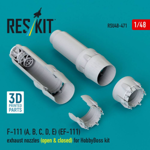General Dynamics F-111 A, B, C, D, E and EF-111 - Exhaust Nozzles / Open & Closed (for Hobby Boss Kits / 3D-Printed)