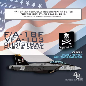 F/A-18F VFA-103 'Jolly Rogers' Santa Bones For The Christmas Season 2015 Mask & Decal (For Meng)