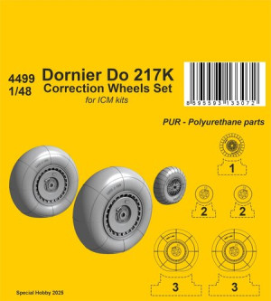 Dornier Do 217K Correction Wheels Set (For ICM)