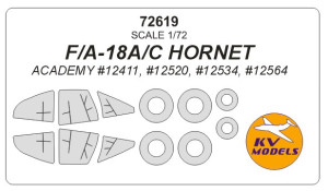 F/A-18A/C HORNET (Academy) + wheels masks