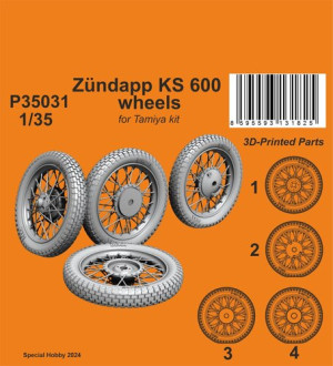 Zündapp KS 600 Wheels (For Tamiya Kit)