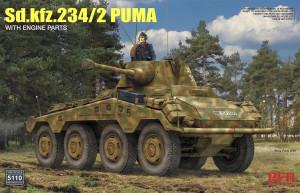 Sd.Kfz 234/2 Puma With Engine Parts