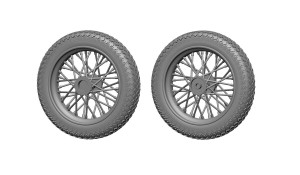Harley-Davidson WLA Motorbicycle - Wheels and Cylinders Detail Set (for Miniart kits)