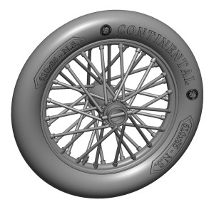 German 610x85 Spoked Wheels - 1 pair 3D-Printed