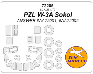 PZL W-3A Sokol (ANSWER #AA72001, #AA72002) And Wheels Masks