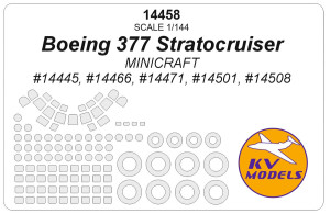 Boeing 377 Stratocruiser - canopy and wheels masks (for Minicraft kits)
