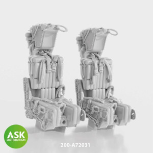 Grumman F-14 A/B Early - 3D-Printed GRU7A Ejection Seats with Seat Belts (2 pcs / for GWH Kits)