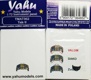 Yakovlev Yak-9 - Instrumet Panel (for Valom / Dako and Zvezda Kits)