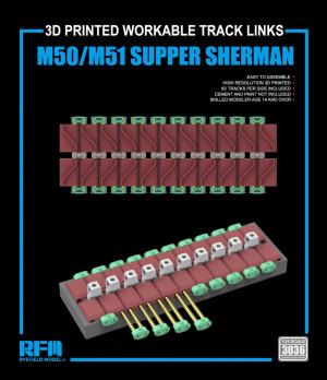 M50 / M51 Super Sherman - 3D-Printed Workable Tracks