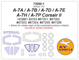 A-7A / A-7B / A-7D / A-7E / A-7H / A-7P Corsair II (HOBBY BOSS #87201, #87202, #87203, #87204, #87205, #87206) - (Double sided) + wheels masks