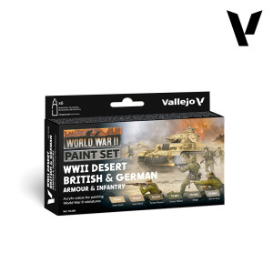 70208 WWII Desert British & German Armour & Infantry