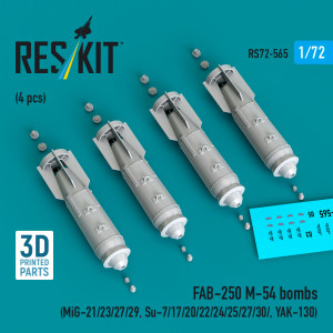 FAB-250 М-54 Bombs (4 pcs / 3D Printed)