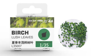 Birch lush leaves