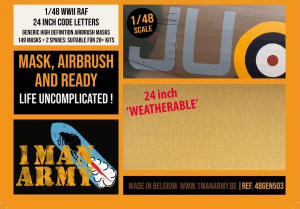WWII RAF 24 Inch Code Letters