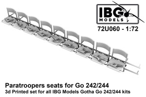 Gotha Go-242A-1 / Go-244 - Paratroopers Seats (3D-Printed / for IBG Models kits)