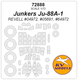 Junkers Ju-88 A-1 - Mask Set (for Revell 04972 / 05691 and 64972 Kits)