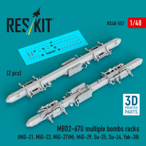 MBD2-U6-67U Multiple Bombs Racks (2 pcs / 3D Printed)