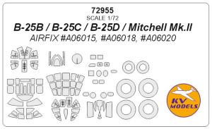 B-25B / B-25C / B-25D / Mitchell Mk.II (AIRFIX) + wheels masks