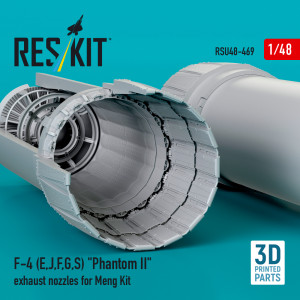F-4 (E, J, F, G, S) 'Phantom II' Exhaust Nozzles For Meng Kit (3D Printed)