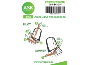 Aichi D3A1 Val Seat Belts - 3D Printed Decals