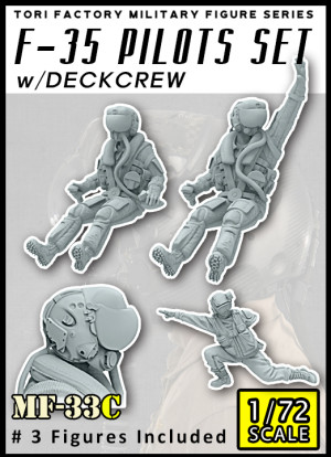 F-35 Pilots Set with Deck Crew (3 Figures)